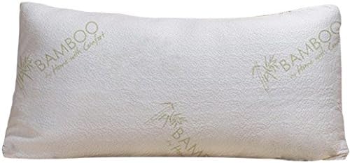Bamboo Shredded Memory Foam Queen Pillow with Removable Bamboo Cover