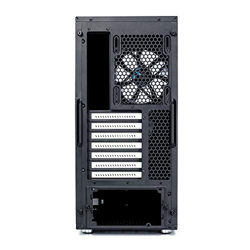 Fractal Design Define C TG - Compact Mid Tower Custodia computer - Ottimizzato per flusso d'aria elevato e elaborazione silenziosa - Interno modulare - Flusso d'aria - Layout aperto - Nero