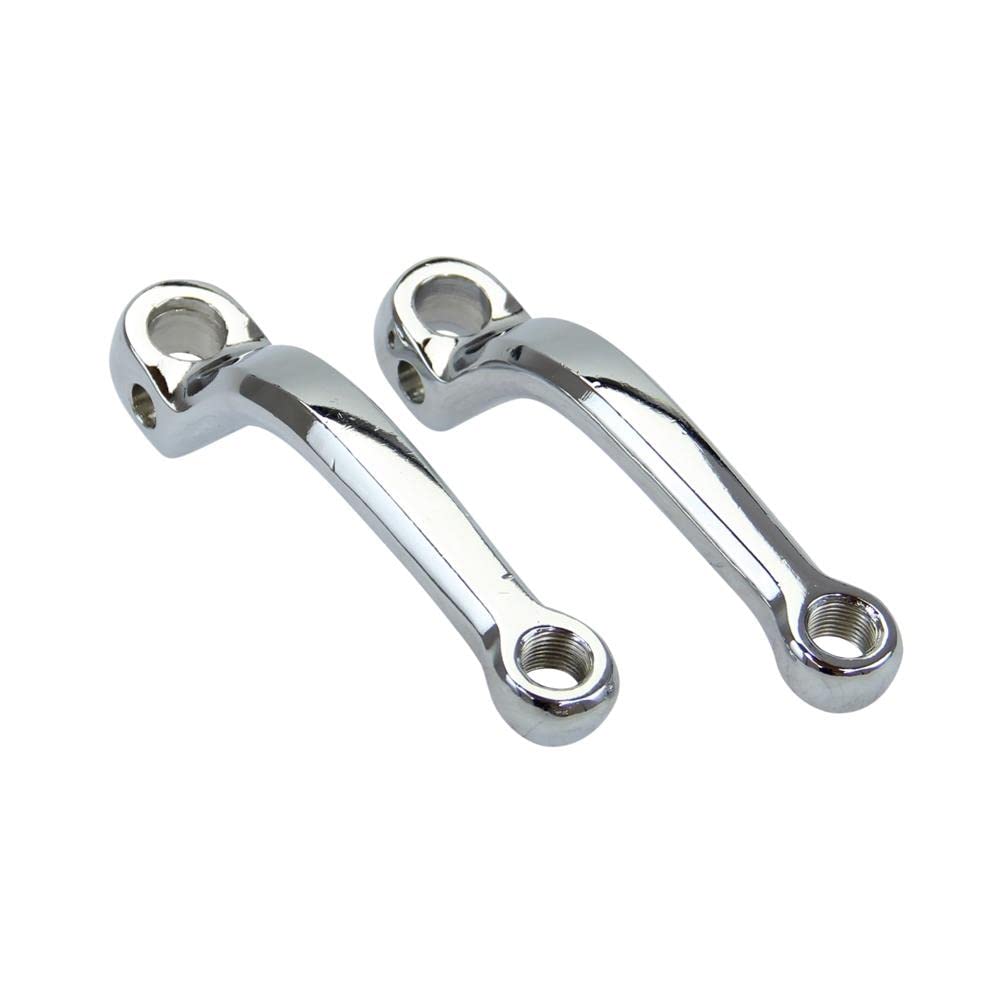 Pedalarm Tretkurbel Set, gebogen, verchromt kompatibel mit Hercules Prima Sachs 504 505