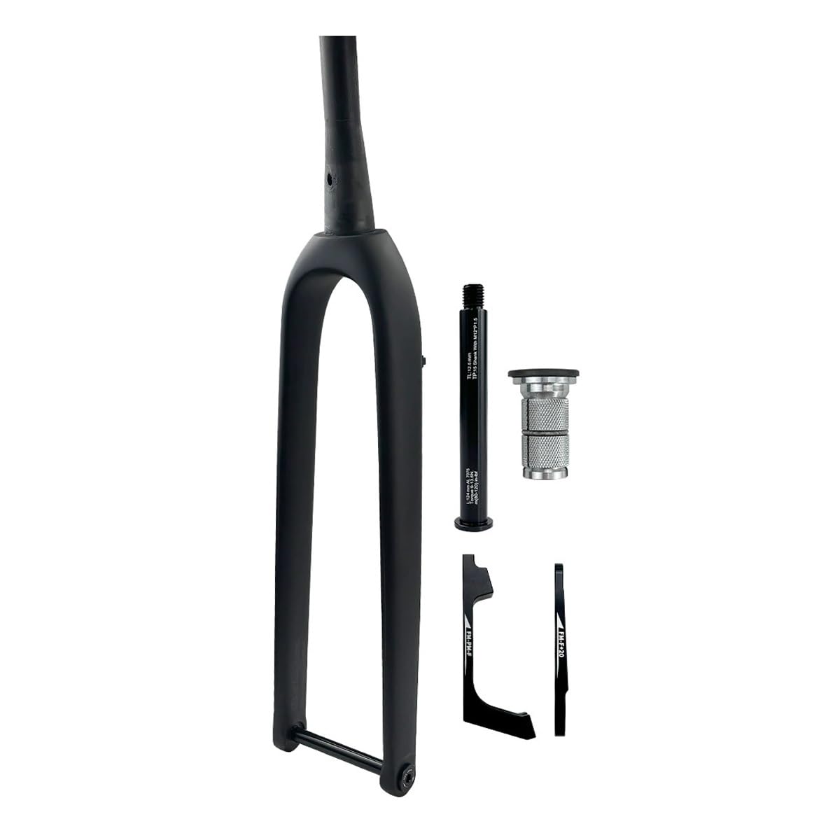 BSFHQS Thru Axle Front Fork 26/27.5/29" 700C Carbon Fiber Straight/tapered Tube Rigid Fork, For Gravel Road Bike/Mountain Bike(Tapered)
