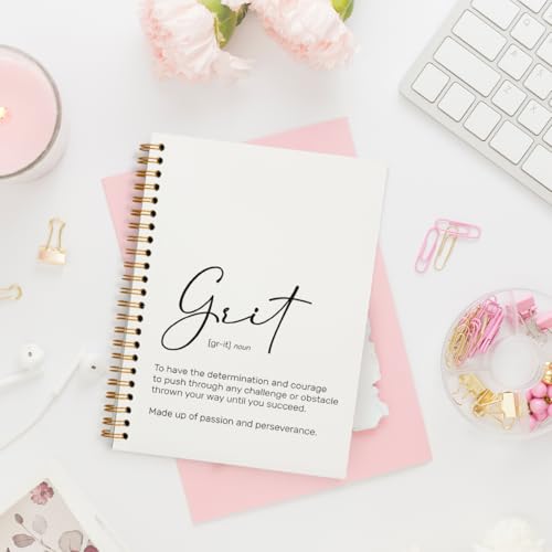 Bloc-notes inspirants Grit Definition pour le bureau et carnet à spirale 14x21 cm - 2