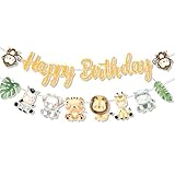 Wild Animal Happy Birthday Banner Safari Jungle Animals Banners Wild Animal Birthday Party Decorations Jungle Theme Happy Birthday Sign Baby Shower Supplies