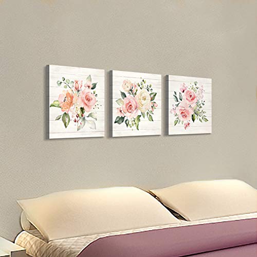 Hardy Gallery Nature Picture Floral Arts Paintings: Bloom Antique Roses Bouquet Graphic Artwork Print On Wrapped Canvas For Walls #TOP2