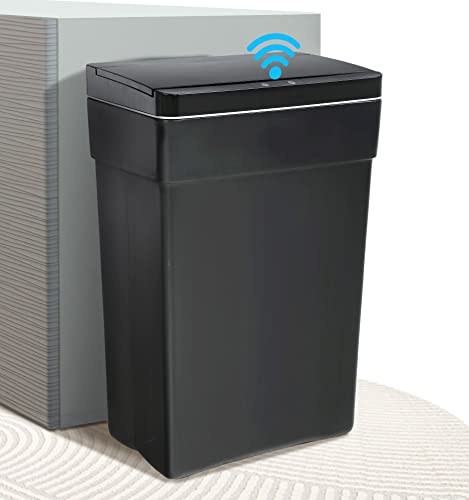 Caneca de basura rectangular con sensor 13 galones negro