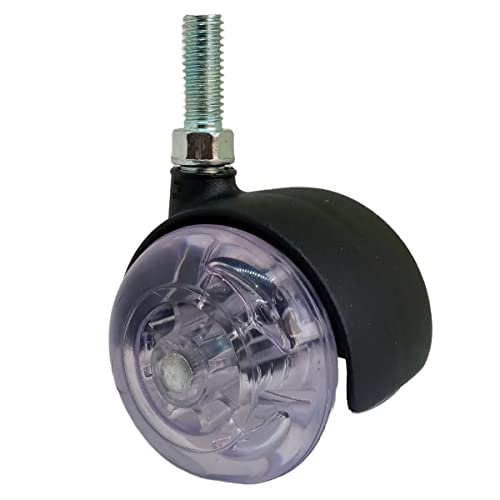 4x Rodizio Rodinha Gel Anti Risco espiga sem freio 50mm Squadroni