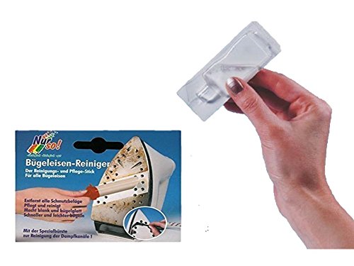 Conny Clever Stift-Bügeleisenreiniger, für die Reinigung von Bügelsohlen + Bürste + Entkalker. Für die vollständige Pflege Ihres Bügeleisens