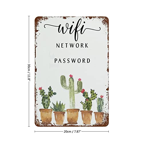Plaque métal WiFi pour afficher le code internet sans papier volant