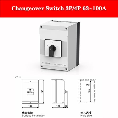 Inverseur de source manuel pour groupe électrogène de maison 20A