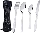 ohfruit Reisbestekset, Draagbare tas voor tafelgerei, Outdoor Travel Camping Serviesgoed Opslag-Alleen Bestektas (Bestek niet inbegrepen) Werken Lunch Trip Outdoor Camping Picnic Vissen Barbecue Trek