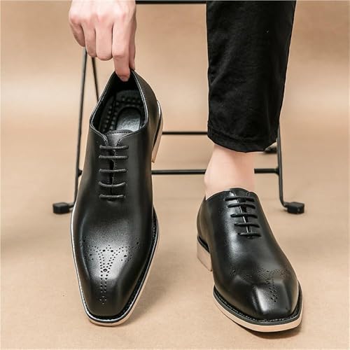 Italian Luxury Men Leather Slip On Dress Shoes Formal Business Round Toe Comfortable Wedding Office Genuine Leather Oxford2
