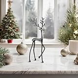 Matériaux Durables: chaque figurine de cerf en métal est fabriquée à partir de matériaux durables avec une attention aux détails et possède une surface lisse et résistante à la décoloration assurant une beauté durable et reflétant votre goût raffiné.