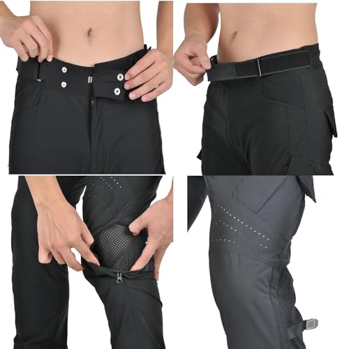 Protections CE hanches et genoux sur ce pantalon de moto en mesh touring - 4