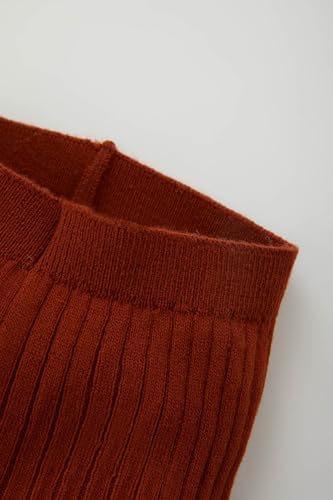 DeFacto Kız Bebek Kız Bebek Triko Tayt, Koyu Turuncu, 12-18 M - Görsel 4