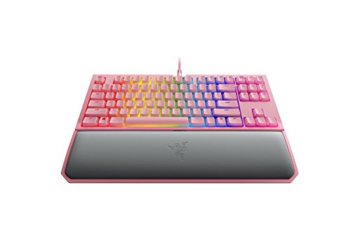 Razer Blackwidow Te Chroma V2 Mechanical Gaming Keyboard: Green Key Switches - Tactile & Clicky - Chroma Rgb Lighting - Magnetic Wrist Rest - Programmable Macro Functionality - Quartz Pink #TOP3