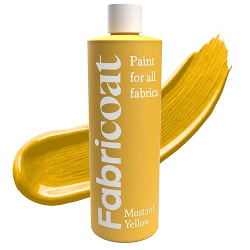 Image of Fabricoat Fabric Paint & Upholstery Dye, Mustard Yellow, Flexible Finish