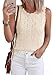 BTFBM Crochet Tops for Women Sleeveless Knit Sweater Vest Tank Top Summer Spring 2026 Cover Ups Beach Vacation Clothes(Beige, Large)