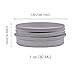Healthcom 1oz Metal Tin Steel Flat Silver Metal Tins Jars Empty Slip Slide Round Tin Containers With Tight Sealed Twist Screwtop Cover,12 Pcs