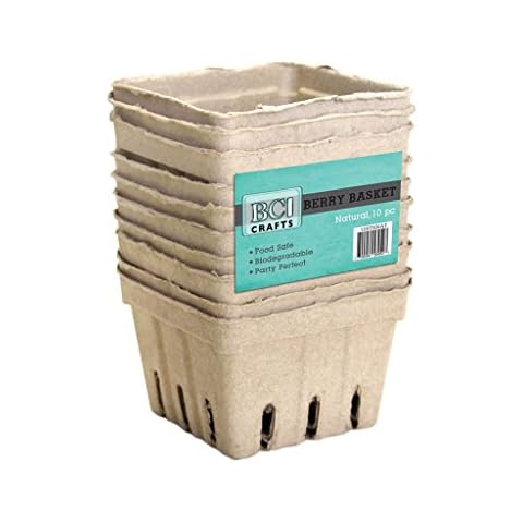 Bottle Cap Berry Baskets - Natural 10pc, One Size, Solid, Natural Cover