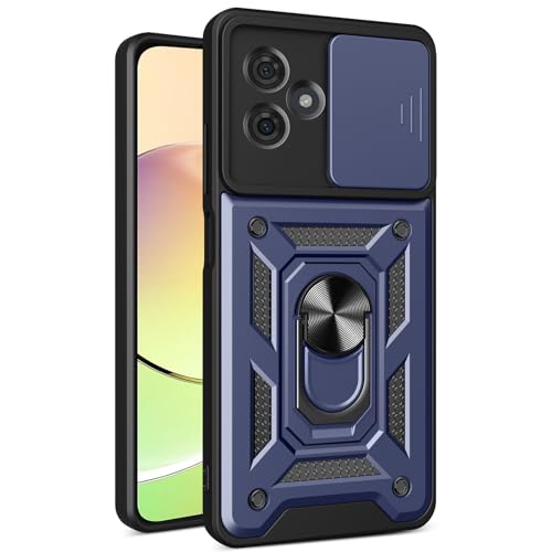 Coque Motorola Moto G54 5G antichoc bleue pour éviter les rayures de caméra