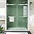 Frameless Glass Shower Door 44-48”W×74”H, Double Sliding Shower Door with Square Stainless Steel Rail, 6mm Tempered Glass, Brushed Finish
