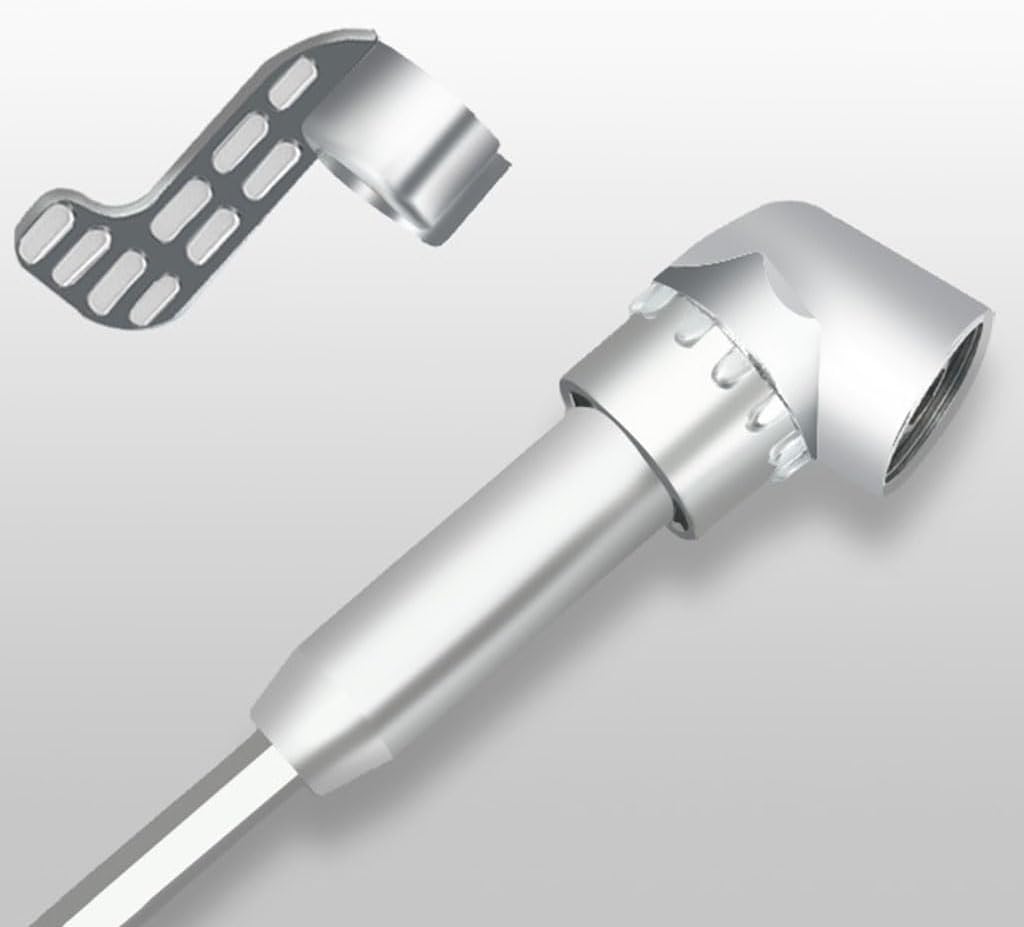 1PCS Right Angle Screwdriver, 105 Degree Corner Cutter+Socket Adapter Rod, Universal Screwdriver Head, Drill Socket, Cutter(Silver,Long Version+Sleeve)
