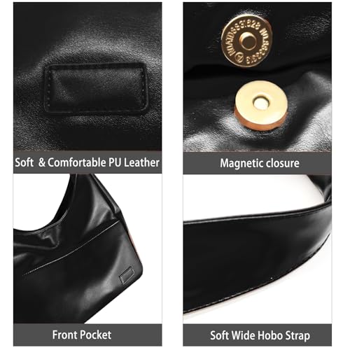 Image of Fozehlad Vegan Leather Hobo Bags for Women | Slouchy Tote, Retro Shoulder Handbag, Stylish Casual, Trendy