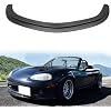 Front Bumper Lip Compatible with 2001-2005 Mazda Miata, Unpainted Black DS Style Polyurethane Front Lower Chin Spoiler Protector, 1 PC