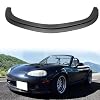 Front Bumper Lip Compatible with 2001-2005 Mazda Miata, Unpainted Black DS Style Polyurethane Front Lower Chin Spoiler Protector, 1 PC