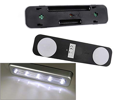 2 x 5 LED adesivi sotto l'armadio, luce notturna