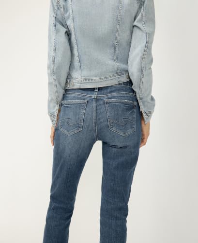 Image of Silver Jeans Co. Women's Elyse Mid Rise Comfort Fit Slim Bootcut Jeans