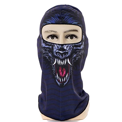 Gepnoo Balaclava Respirável Cara Máscara Completa Chapéu à Poeira, Desenho animado B, 43x25cm