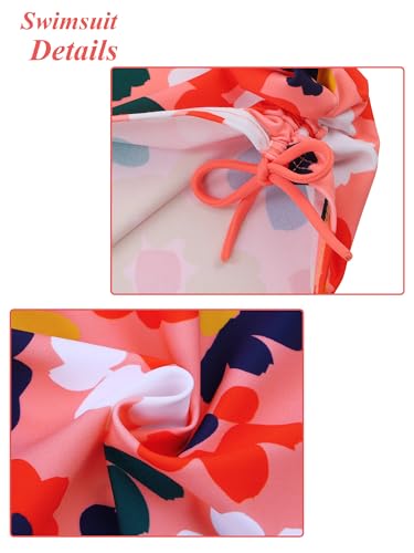 Image of Girls Rash Guard 2 Pieces Bathing Suit UPF50+ Swimsuit with Swimming Skirt Swimwear 2-14Y