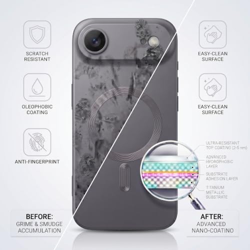 Image of amazon basics Premium Mag-Safe Case for iPhone 17 Air | Shockproof & Anti-Scratch Cover | Soft Silicone with Wireless Charging | Camera Lens Guard - Gray