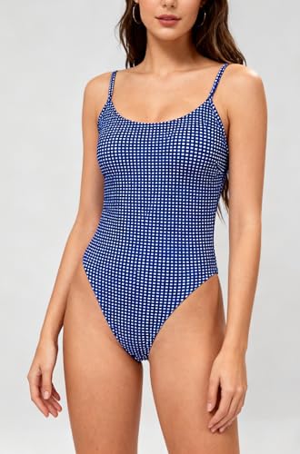Image of Women's Sexy One Piece Bathing Suit Swimsuit High Cut Leg Cheeky Coverage, Adjustable Thin Strap