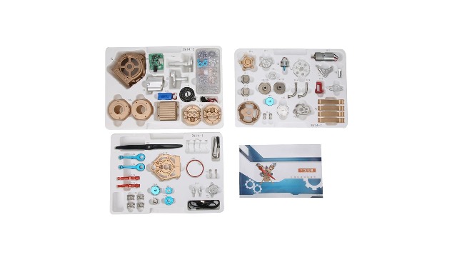 Watch DM14 TECHING Cylinder Engine Assembly Kit Metal Building Model ...