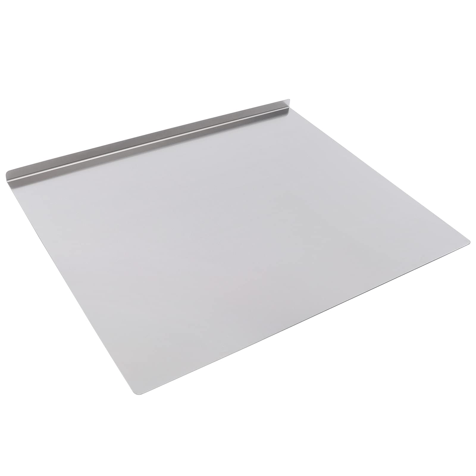 Deska do krojenia ze stali nierdzewnej, 60 x 50 cm, z krawędzią w kształcie litery L, metalowa deska do krojenia warzyw i ciasta – nadaje się do mycia w zmywarce (srebrna)