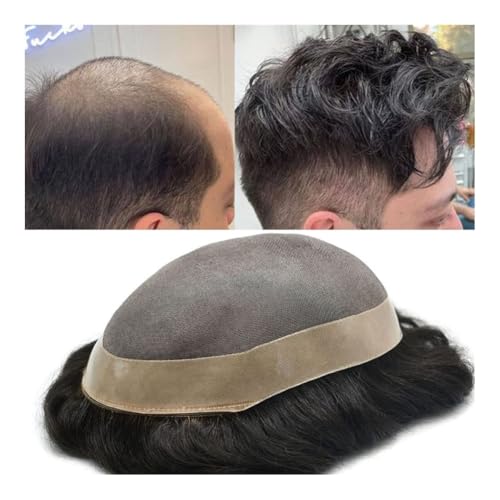 Système de remplacement de cheveux en dentelle mono fine et cheveux humains