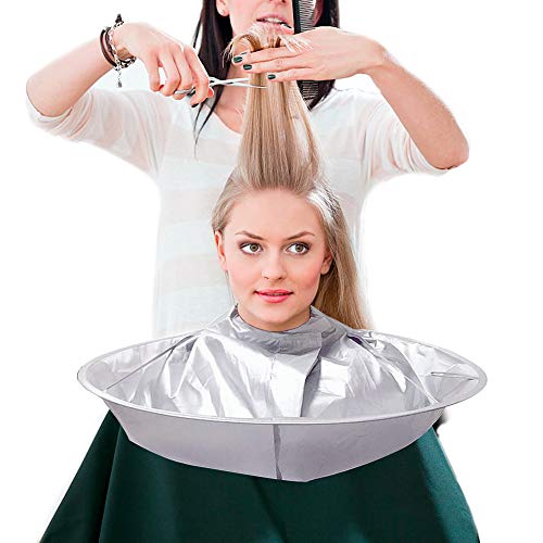 Hair Cutting Cape Umbrella, barber haircut cape Beard Shaving Waterproof Hairdressing Kit Accessories for Adult Women Men Kids Salon