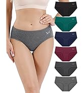 Benirap Unterhosen Damen Baumwolle Mittlere Taille Slips Hipster 6er Pack Unterwäsche Frauen Pant...