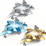 Beenavee Flugzeug Spielzeug, Großes Trägheits-Kampfflugzeug, Schieb-Zieh-und-Los Flieger, Spielzeuggeschenk für Jungen Mädchen Kinder【3 Pack】