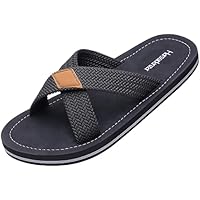 Harssidanzar Zapatillas cruzadas masculinas sandalias ligeras