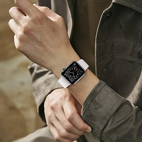 Unnite Stretchy Solo Loop Bands Compatible For Apple Watch Band 38Mm 40Mm 41Mm 42Mm 44Mm 45Mm, Silicone Sports Band Elastic Replacement Wristband For Iwatch Series Se/8/7/6/5/4/3/2/1 Women Men #TOP5