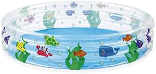 Bestway BW51004-21 BW51004-20 Inflatable Play Pool, Deep Dive 3-Ring sea theme for kids