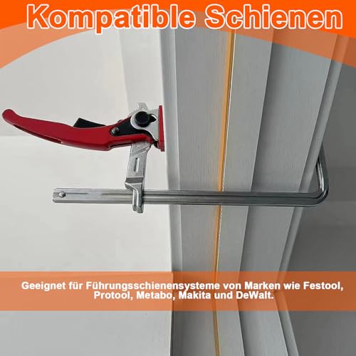 Ratschentischklemmen Set, 2 Stück, 60-160mm Spannbereich, Schnellspannhebel, für MFT-Tisch & Führschienensystem