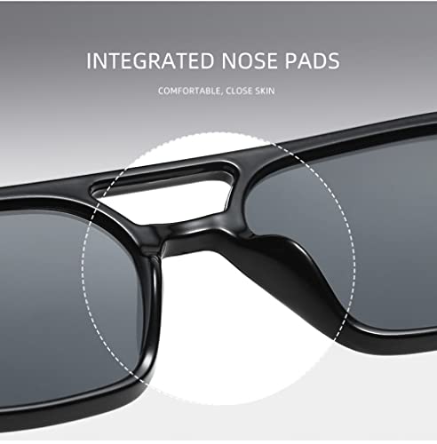 Lunettes de soleil pilote double pont rétro dégradé rose - 5