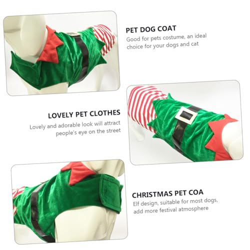 Disfraz navideño para perros talla L abrigo hada verde miniatura 5