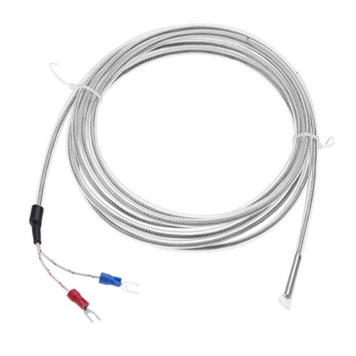 Cable de Termopar, Sensor de Temperatura de Sonda de Tornillo Termopar Tipo K Resistencia Impermeable de 2 Cables, Sensores de Temperatura Industriales