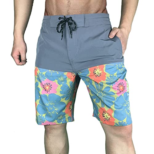 Pantalon court homme YXWYXWA short de bain de plage stretch et léger avec poches