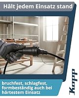 Kopp Schutzkontakt-Gummikupplung in rot - Bruchfeste IP20-Kupplung aus Vollgummi mit Knickschutz & Zugentlastung - VDE-geprüft - Schutzkontakt 16A / 250V~ - Für Profi- & Heim-Einsatz – Ansicht 5