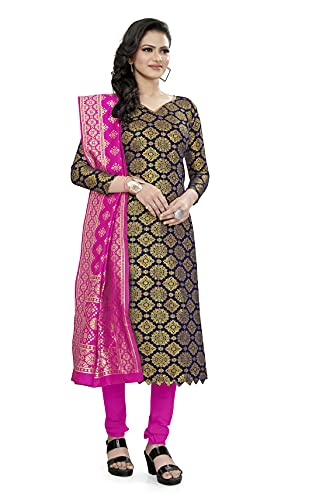 Image of AKHILAM Women's Jacquard Cotton Silk Unstitched Straight Salwar Suit Dress Material (30BNRS78 Parent)